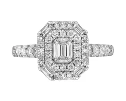 Discount Apart Pierścionek z białego złota z diamentami - 0,82 ct - próba 585