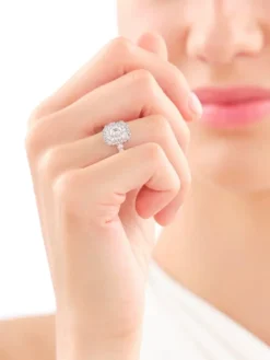 Discount Apart Pierścionek z białego złota z diamentami - 0,82 ct - próba 585