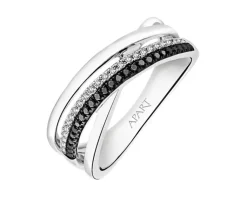 Best Apart Pierścionek z białego złota z diamentami - 0,17 ct - próba 585
