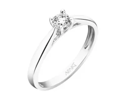 Apart Pierścionek z białego złota z brylantem - 0,15 ct - próba 375< Pierścionki