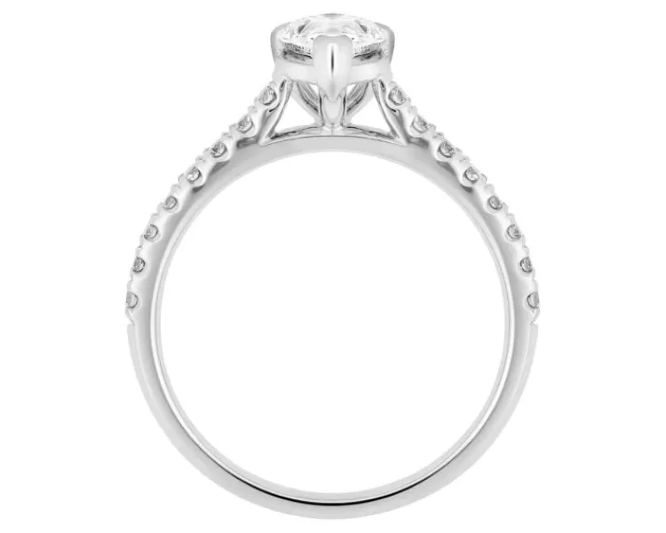 Outlet Apart Pierścionek z białego złota z diamentami - SI1/H - 1,25 ct - próba 750