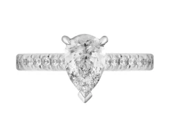 Outlet Apart Pierścionek z białego złota z diamentami - SI1/H - 1,25 ct - próba 750