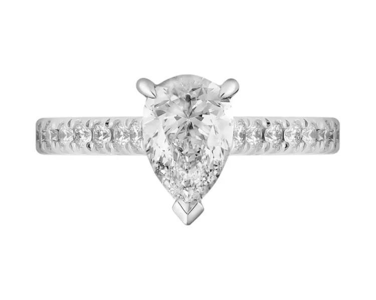Outlet Apart Pierścionek z białego złota z diamentami - SI1/H - 1,25 ct - próba 750