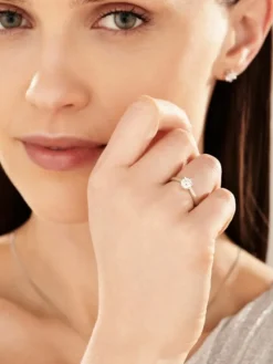 Apart Pierścionek z białego złota z brylantem - 0,70 ct - próba 750