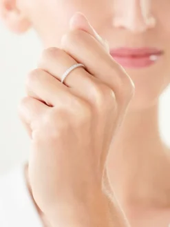 Apart Pierścionek z białego złota z brylantami - Eternity - 0,52 ct - próba 585< Pierścionki