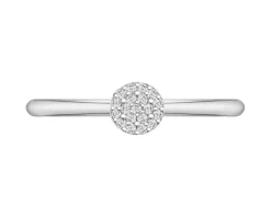 Discount Apart Pierścionek z białego złota z diamentami - 0,06 ct - próba 750