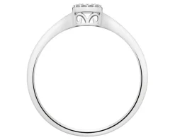 Discount Apart Pierścionek z białego złota z diamentami - 0,06 ct - próba 750