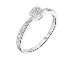 Apart Pierścionek z białego złota z diamentami - 0,08 ct - próba 750< Pierścionki