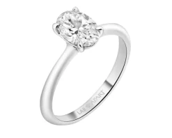 New Apart Pierścionek z białego złota z diamentem laboratoryjnym - 1,00 ct - próba 750