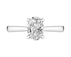 New Apart Pierścionek z białego złota z diamentem laboratoryjnym - 1,00 ct - próba 750