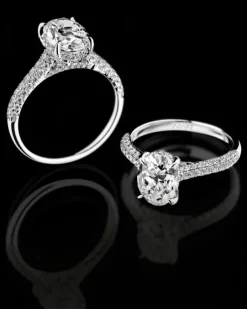Apart Pierścionek z białego złota z diamentami - VS1/H - 2,62 ct - próba 750< Pierścionki