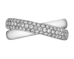 Apart Pierścionek z białego złota z brylantami - 0,72 ct - próba 585< Pierścionki