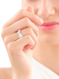 Apart Pierścionek z białego złota z brylantami - 0,72 ct - próba 585< Pierścionki