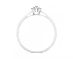 Outlet Apart Pierścionek z białego złota z diamentami - 0,05 ct - próba 375