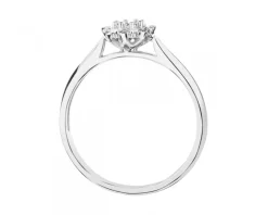 Clearance Apart Pierścionek z białego złota z diamentami - 0,05 ct - próba 375