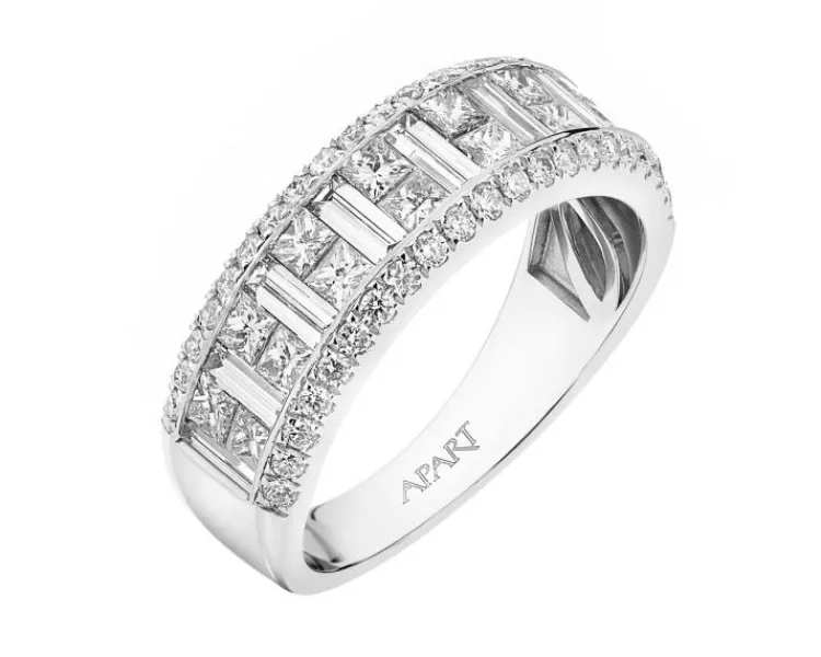 Outlet Apart Pierścionek z białego złota z diamentami - 1,70 ct - próba 750