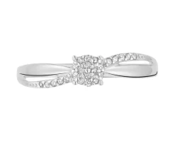 Apart Pierścionek z białego złota z diamentami - 0,04 ct - próba 375< Pierścionki