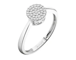Apart Pierścionek z białego złota z diamentami - 0,12 ct - próba 375< Pierścionki