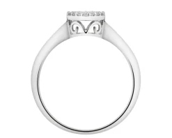 Apart Pierścionek z białego złota z diamentami - 0,12 ct - próba 375< Pierścionki
