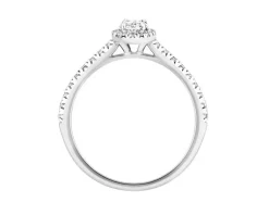 Outlet Apart Pierścionek z białego złota z diamentami - 0,50 ct - próba 585
