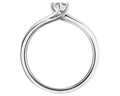 Apart Pierścionek z białego złota z brylantem laboratoryjnym - 0,25 ct - próba 585