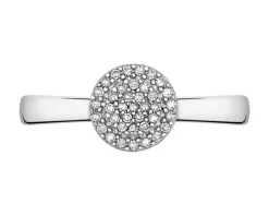 Discount Apart Pierścionek z białego złota z diamentami - 0,10 ct - próba 750