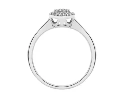 Discount Apart Pierścionek z białego złota z diamentami - 0,10 ct - próba 750