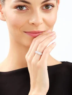 Apart Pierścionek z białego złota z brylantami laboratoryjnymi - 0,75 ct - próba 585< Wszystkie