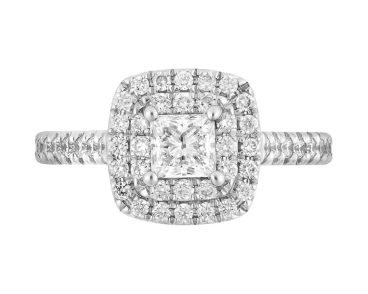 Best Apart Pierścionek z białego złota z diamentami - SI1/G - 1,00 ct - próba 585