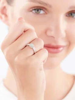 Apart Pierścionek z białego złota z diamentami - 0,24 ct - próba 585< Pierścionki