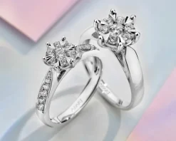 Best Apart Pierścionek z białego złota z brylantami - 0,25 ct - próba 585