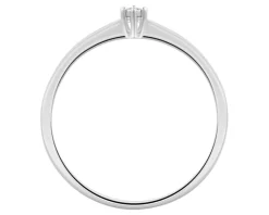 Outlet Apart Pierścionek z  białego złota z brylantem - 0,01 ct - próba 375