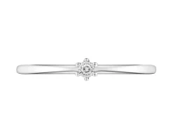 Outlet Apart Pierścionek z  białego złota z brylantem - 0,01 ct - próba 375