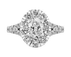 Apart Pierścionek z białego złota z diamentami laboratoryjnymi - 1,75 ct - próba 750< Pierścionki