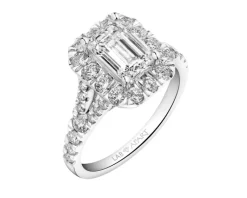 Clearance Apart Pierścionek z białego złota z diamentami laboratoryjnymi - 2,50 ct - próba 750
