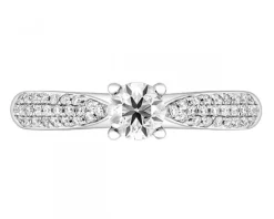 Best Apart Pierścionek z białego złota z brylantami - SI2/H - 0,76 ct - próba 750