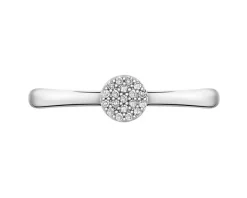 Sale Apart Pierścionek z białego złota z diamentami - 0,05 ct - próba 375
