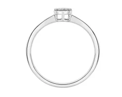 Sale Apart Pierścionek z białego złota z diamentami - 0,05 ct - próba 375