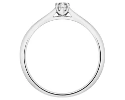 Online Apart Pierścionek z białego złota z brylantem laboratoryjnym - 0,15 ct - próba 585