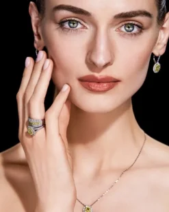 Sale Apart Pierścionek z białego złota z diamentami Fancy Yellow - 3,24 ct - próba 750