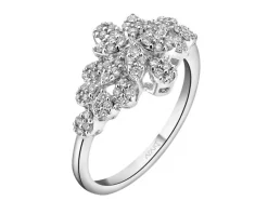 Outlet Apart Pierścionek z białego złota z brylantami - 0,37 ct - próba 750