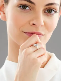 Apart Pierścionek z białego złota z diamentami - 0,83 ct - próba 750< Pierścionki