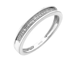 Apart Pierścionek z białego złota z diamentami - 0,06 ct - próba 585< Pierścionki