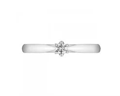 Apart Pierścionek z białego złota z brylantem - 0,08 ct - próba 585< Pierścionki