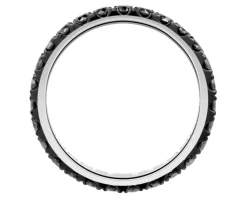Apart Pierścionek z białego złota z czarnymi brylantami - Eternity - 1,21 ct - próba 585< Wszystkie