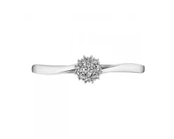 Clearance Apart Pierścionek z białego złota z diamentami - 0,03 ct - próba 375