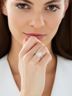 Apart Pierścionek z białego złota z diamentami - SI1/H - 1,00 ct - próba 585< Pierścionki
