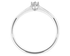 Apart Pierścionek z białego złota z brylantem - 0,07 ct - próba 585< Pierścionki