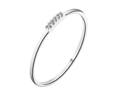 Outlet Apart Pierścionek z białego złota z diamentami - 0,01 ct - próba 375