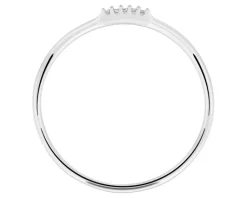 Outlet Apart Pierścionek z białego złota z diamentami - 0,01 ct - próba 375